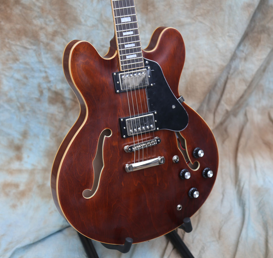 

custom electric guitar jazz semi hollow body guitar WALNUT
