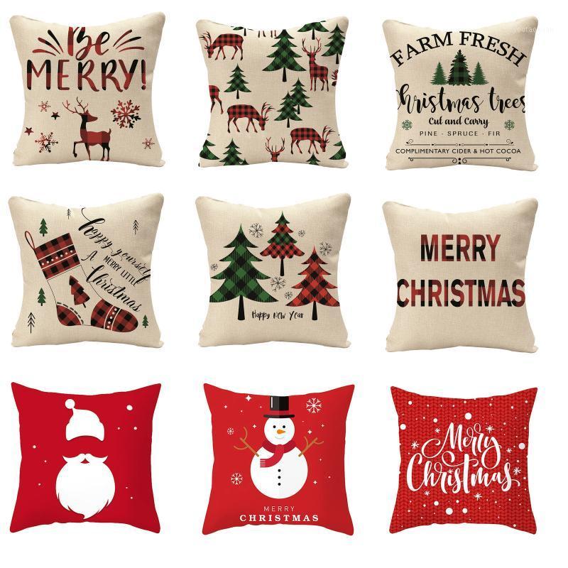 

Christmas Pillow Case Home Decoration Cushion Cover Christmas Decorative Pillows Cover Sofa Living Room Pillowcase1
