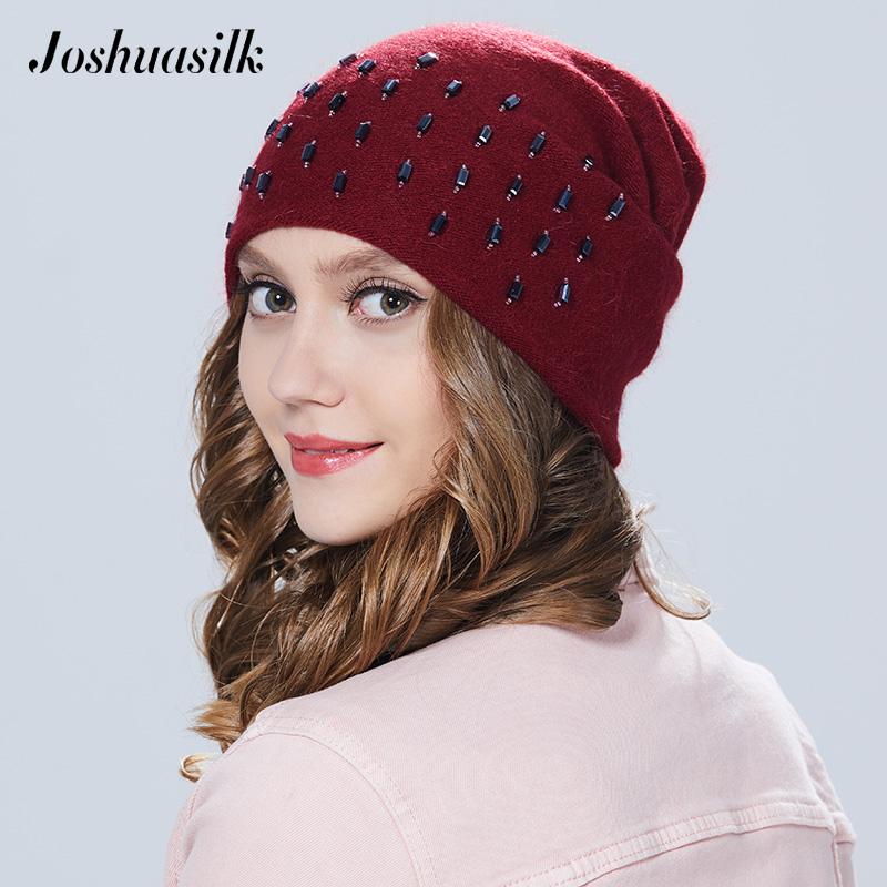 

Joshuasilk New Women's Hat Autumn Winter Angora Knitted Warm Hat Fashion Jewelry, C01