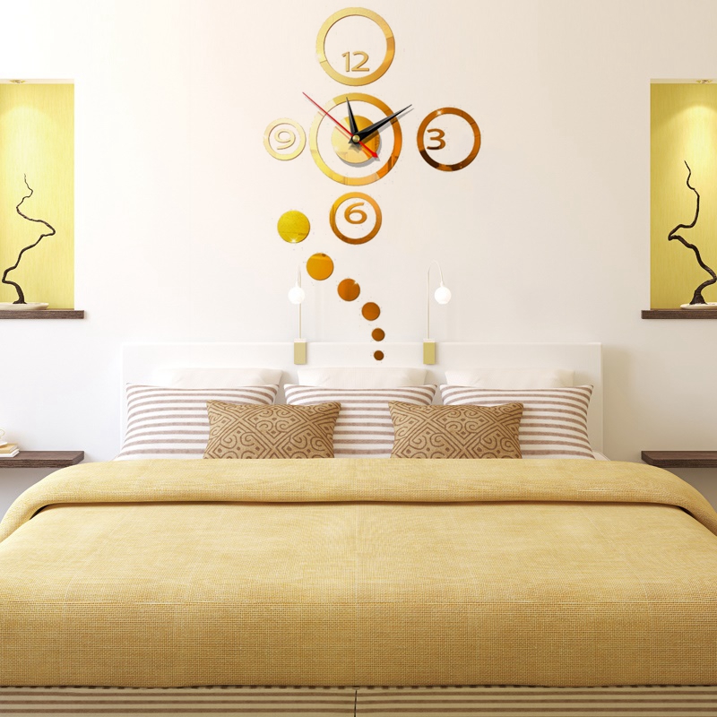 

New Hot Acrylic Clocks Watch Wall Clock Modern Design 3d Crystal Mirror Watches Home Decoration Living Room