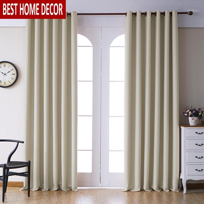

Modern Blackout Curtains for living room Bedroom Curtains for window drapes cream finished blackout 1 panel blinds1