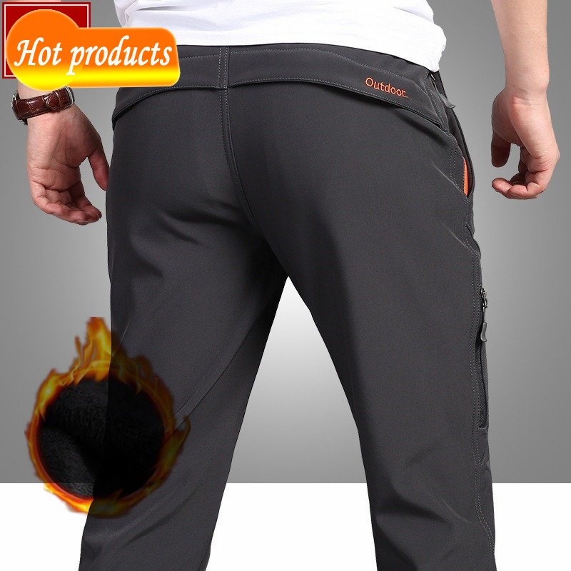 

2020 Wool Winter Hot Thicken Dwaterproof Zipper Water Work Casual Tactical Military Men Cargo Men's 4xl Pants Un2q, 2157 black