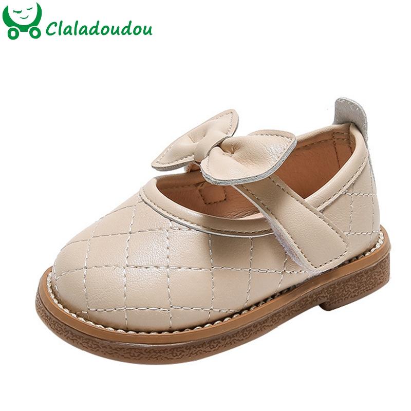

11.5-13.5cm Brand Baby Women Shoes.Butterfly-knot Pure Solid Princess Shoes,Beige Pink Soft Shoes Baby Girl First Walkers