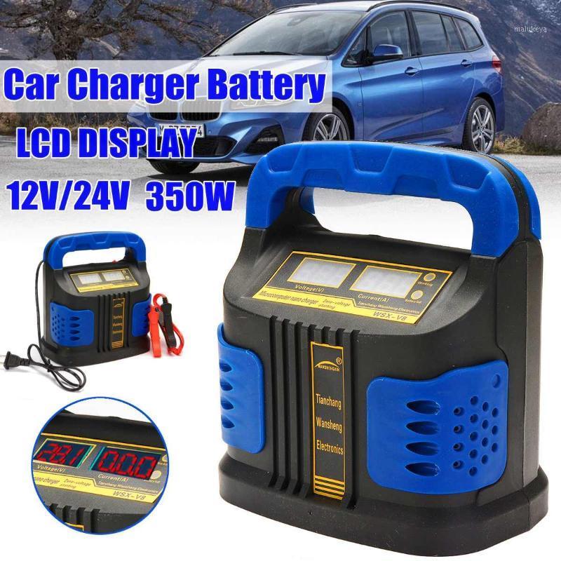 

350W 12V/24V 35Ah-200Ah Car Battery Charger Full Automatic14A Adjust LCD Fast Power Charging for Motorcycle Auto Power Supply1