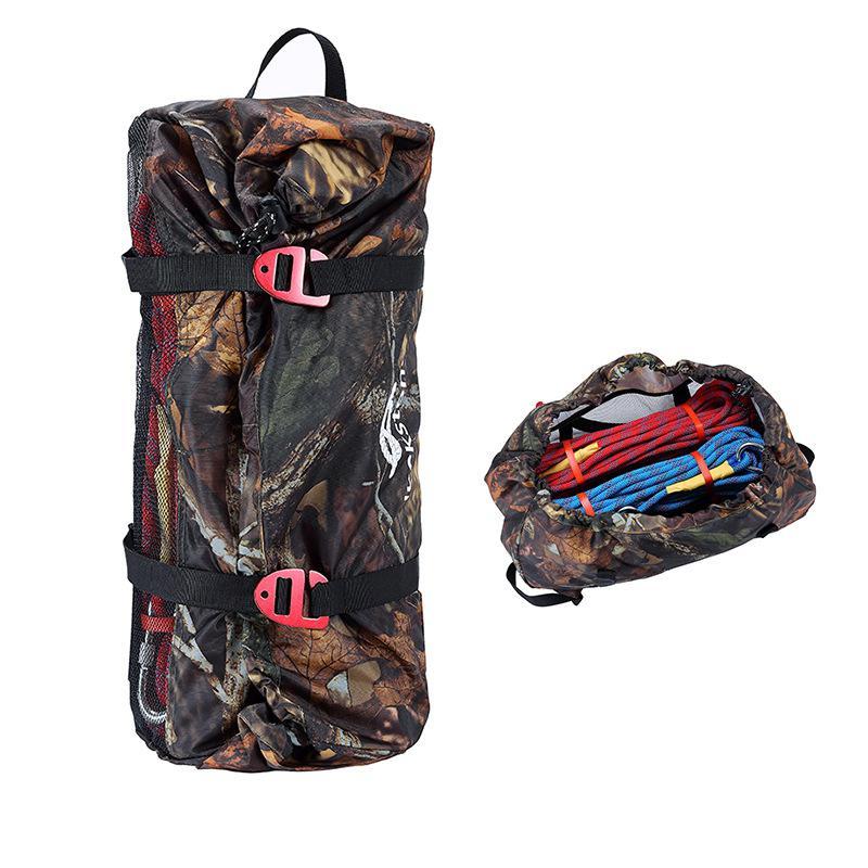 

Outdoor Sports Rock Climbing Ropes Storage Bag Camouflage Folding Waterproof Adjustable Mountaineering Backpack Hiking Camping