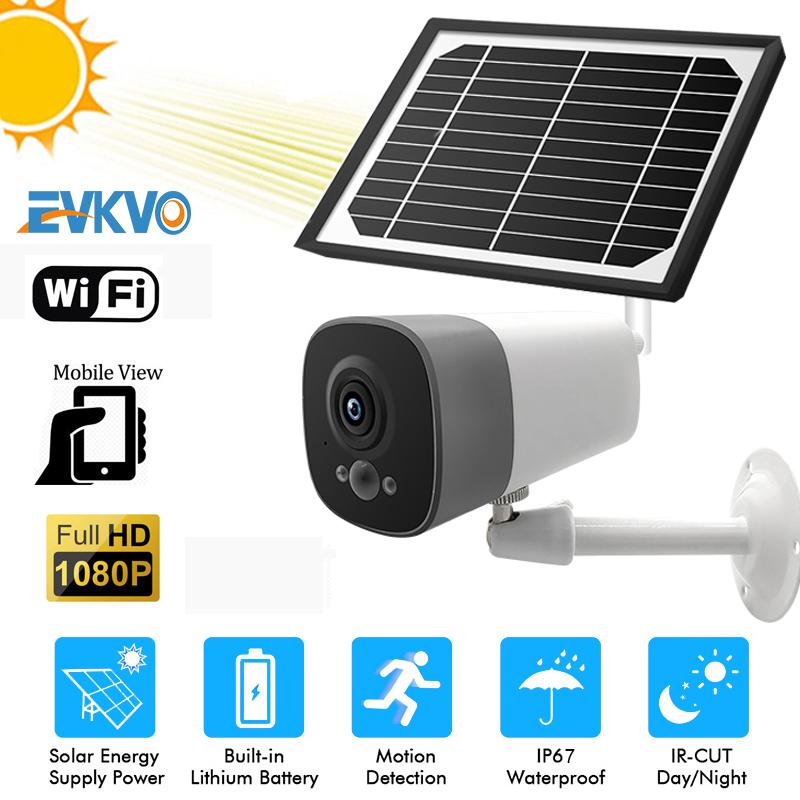 

Solar WiFi IP Camera 1080P HD Outdoor Charge Battery Wireless Security Camera PIR Motion Detection Surveillance CCTV Cam