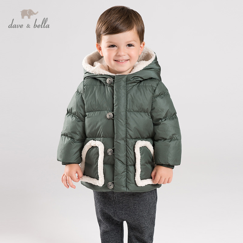 

Dave bella winter baby unisex down jacket children 90% white duck down padded coat kids hooded outerwear LJ201203, Db6098 wine