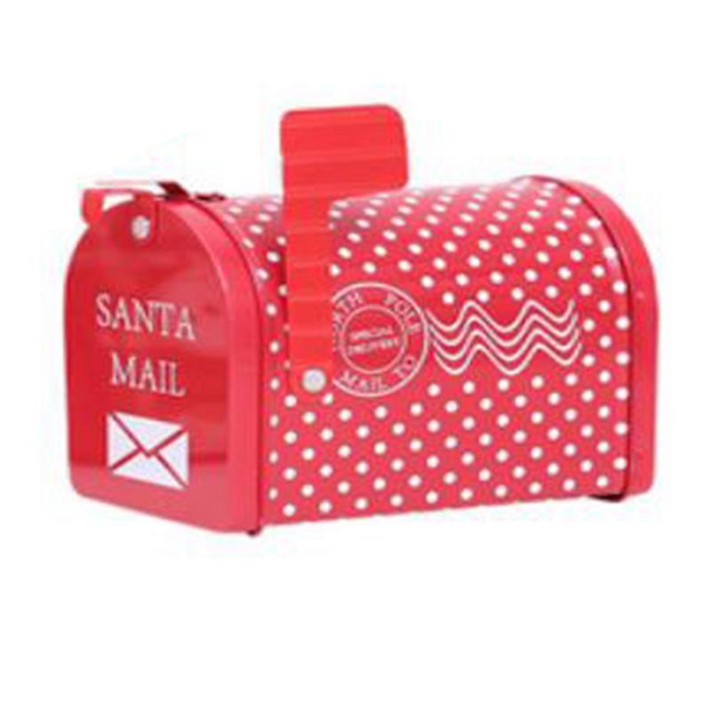 

Christmas Decoration Supplies Christmas Candy Box Gift Box Craft Iron Storage Organizer Tin Mailbox