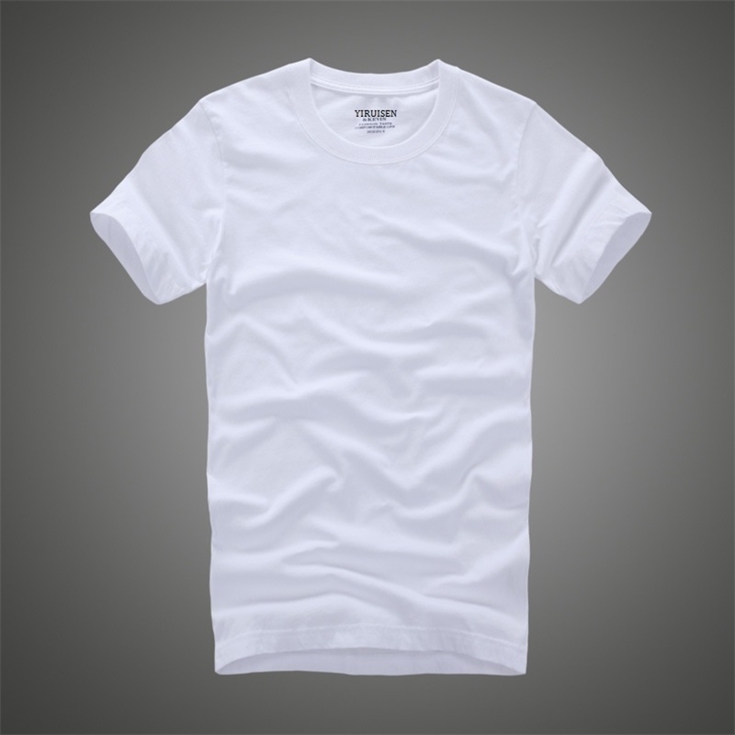 

Men Tshirt 100% Cotton Solid Color O-Neck Short Sleeve T shirt Male High Quality 220314, Black 6886