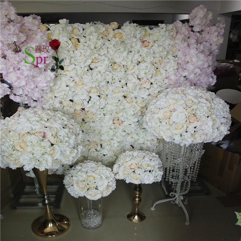 

SPR Free Shipping 10pcs/lot Artificial silk flowers arrangements flower wall for weddings backdrop arch table flowe, 30cm flower ball