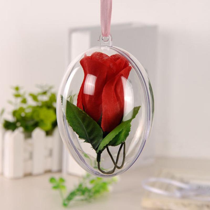 

Gift Wrap Christmas Clear Baubles Transparent Fillable Ball Plastic Home Decor Wedding Garden Tree Hanging Party Valentines Day Box