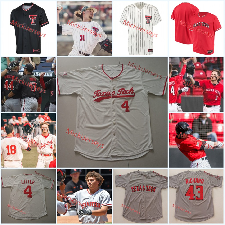 

Texas Tech TTU Baseball Jersey Daniel Coulombe Colt Hynes Nathan Karns Bobby Doran Josh Tomlin# Zach Stewart Kurt Wilson Cam Warren Zach Rheams Dylan Dusek Brian Klein, Gray