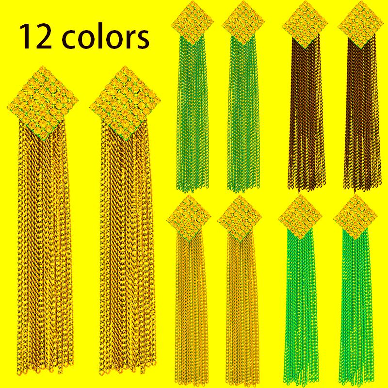 

Dangle & Chandelier SINLEERY Rhombus Cubic Zirconia Earrings For Women Purple Pink Yellow Blue Colorful Tassel Boho Wedding Accessories ES10, Silver