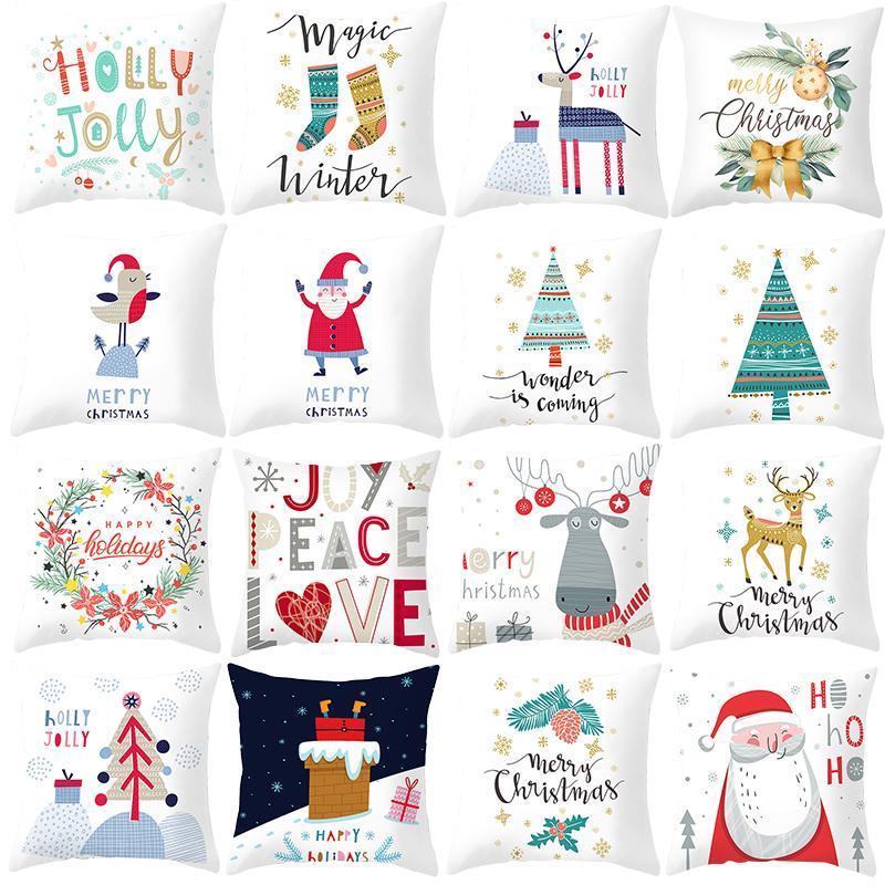 

1Pcs 45*45cm Christmas Cushion Cover Christmas Decoration Sofa Pillowcase For Home Decoration Throw Pillows Cover Noel1, B02