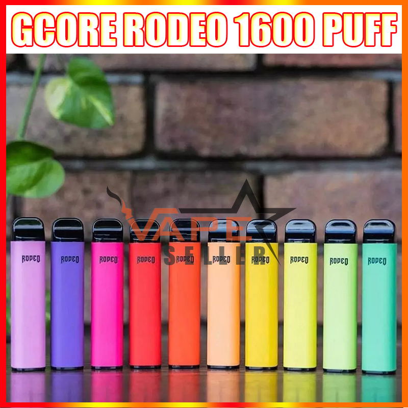

GCORE RODEO 1600 Puffs Disposable Pod E Cigarette With 950mAh Battery 6ml Prefilled Cartridge Smoking Vape Pen Kit VS Gunnpod