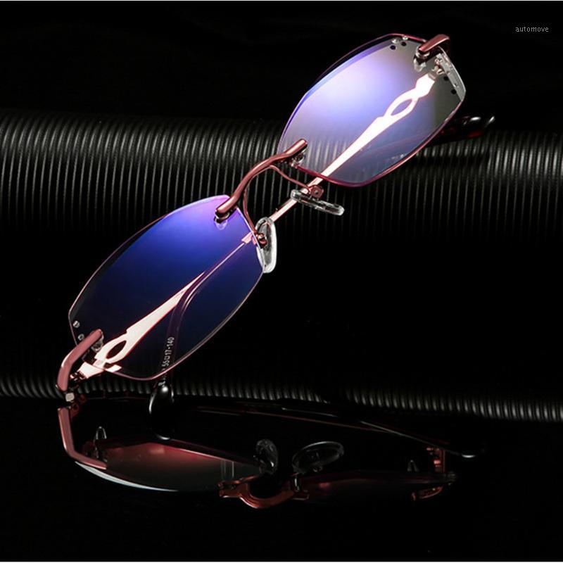 

Titanium Frame Ultra Light Rimless Frame Diamond Cut Women Luxury Reading Glasses +0.75 +1 +1.25 +1.5 +1.75 +2 +2.25 +2.5 to +41