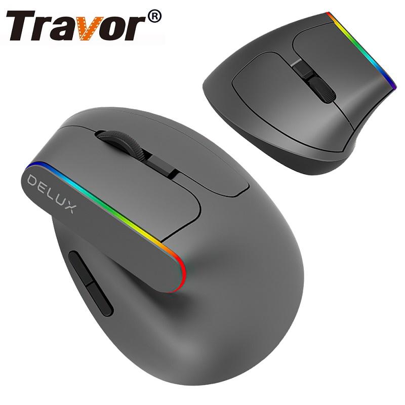 

TRAVOR Wireless Mouse 2.4G 1600 DPI Optical Mice Ergonomic Vertical Gaming Mouse For Computer Laptop