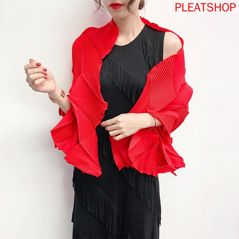 

Scarf Women's Miyake Pleated Chiffon Shawl Sun-resistant Summer Travel Photo Shoot Scarf Women's Autumn & Winter Cute Hipster