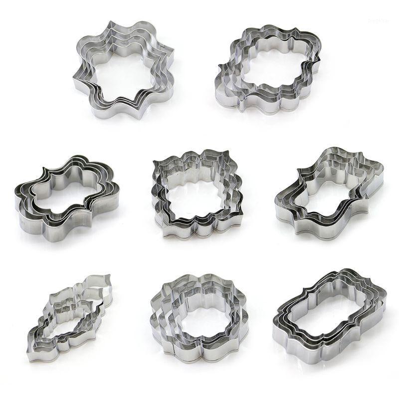 

4pcs Stainless Steel Blessing Frame Biscuit Cookie Cutters Set Wedding Cake Mould Kitchen Sugarcraft Baking Pastry Tools1