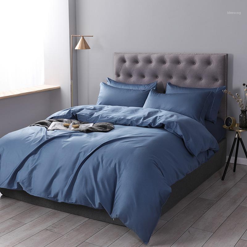 

Home Solid Color Bedding Set Pure Cotton A/B Double-Sided Pattern Simplicity Bed Sheet Quilt Cover Pillowcase 4-6pcs1, Colour 13