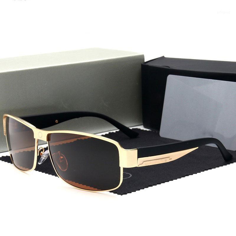 

Sunglasses Fashion Have Logo Men Polarized Driving Mirrors Coating Points Frame Eyewear Male Sun Glasses UV400 7481