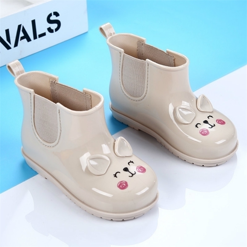 

Kids Cartton Rain Boots Girls Boys children Rainboots Loverly Waterproof Non-slip Ankle Lovely Overshoes Water Rubber Shoes 201113, Blue 2