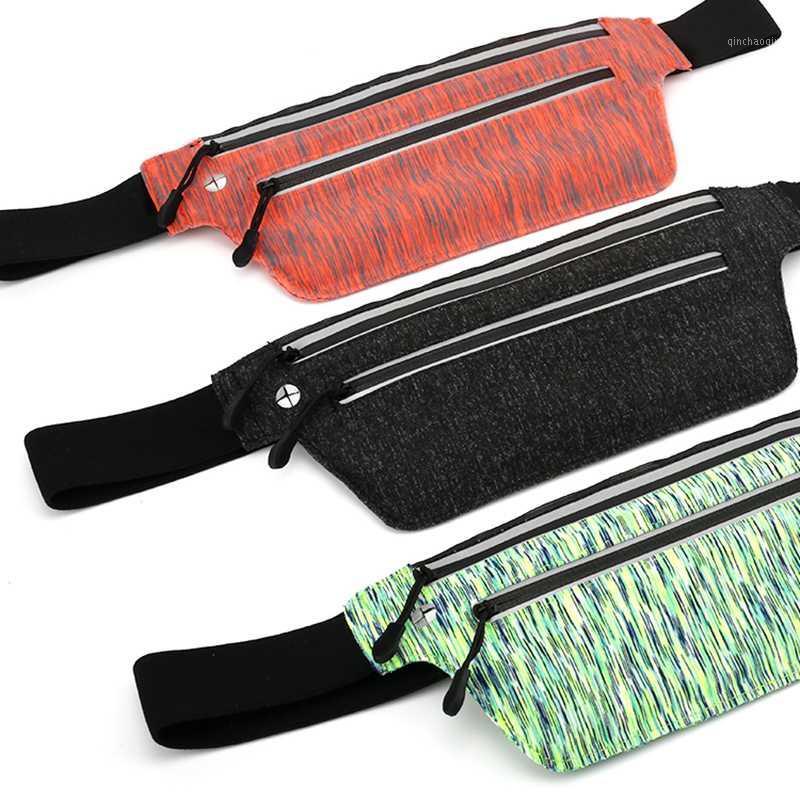 

Portable Ultral-thin Double Zipper Outdoor Running Waist Pack Case GMY Fitness Belt Cell Phone Waist Bag Pouch Sport Accessories1