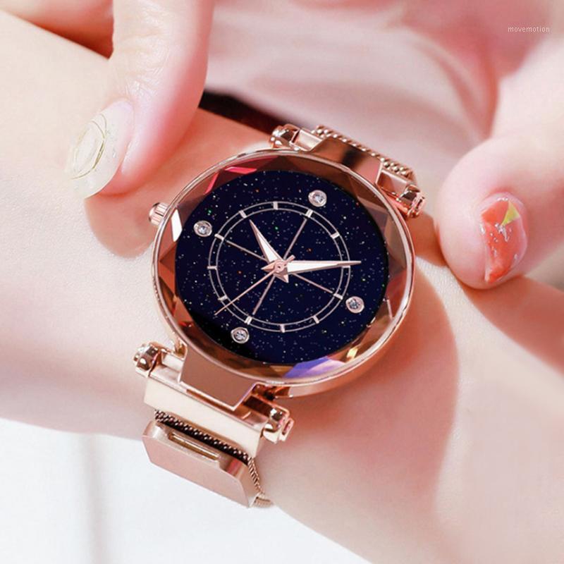 

Gofuly Women's Watch Trends Milan With A Magnet Watch Sky Surface Ladies Casual Fashion Simple Dress Gfit Montre Femme1, Gold