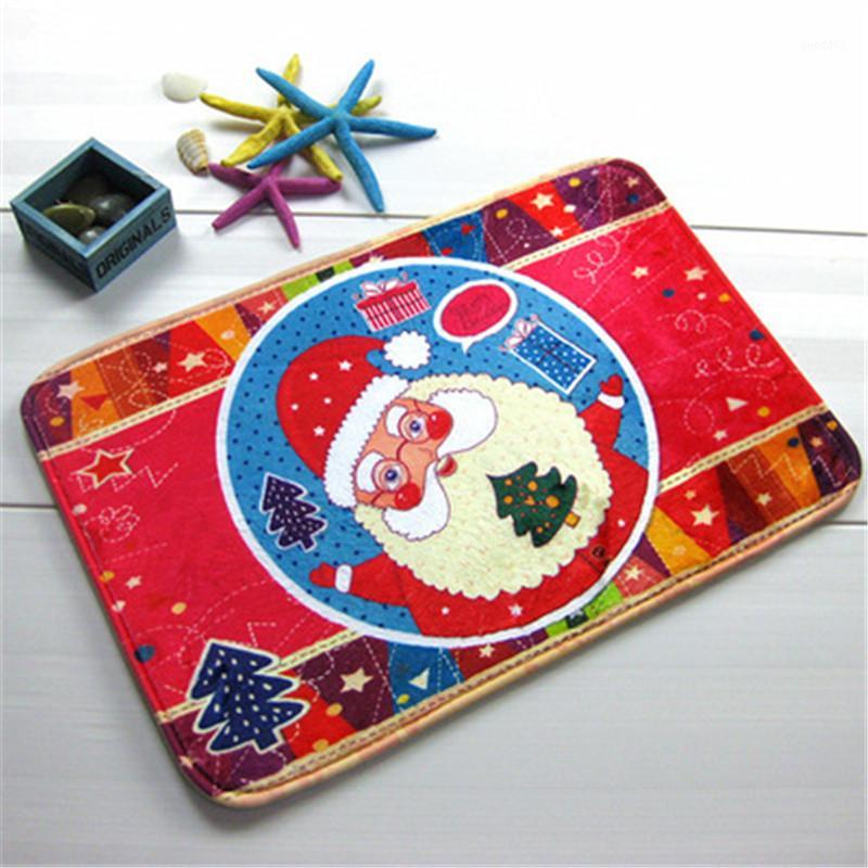 

Antiskid Absorbent Mat the Christmas Ground Pad Rugs Kitchen Printing Bathroom Tapetes Para Casa Sala Toilet Carpet Set b1