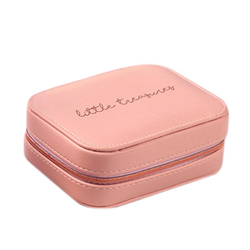 

Simple and Convenient Jewelry Box PU Leather Jewelry Box Earring Ring Storage