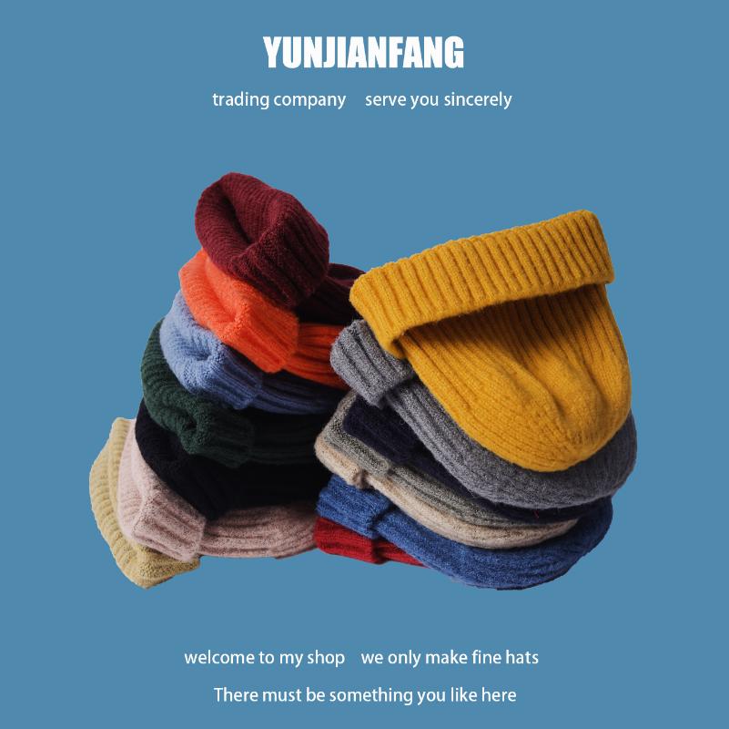 

Beanie/Skull Caps Pure Colour Skullies Beanies For Knitting Autumn Winter Warm Solid Color White Girl High Quality Outdoor Fashion, Black