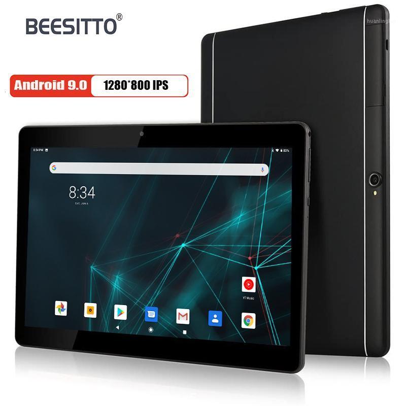 

New 10 inch tablet PC Android 9.0 pie 32GB ROM 1280x800 IPS WiFi Dual SIM 3G Tablets Android Bluetooth Pad+64GB TF card1, Black