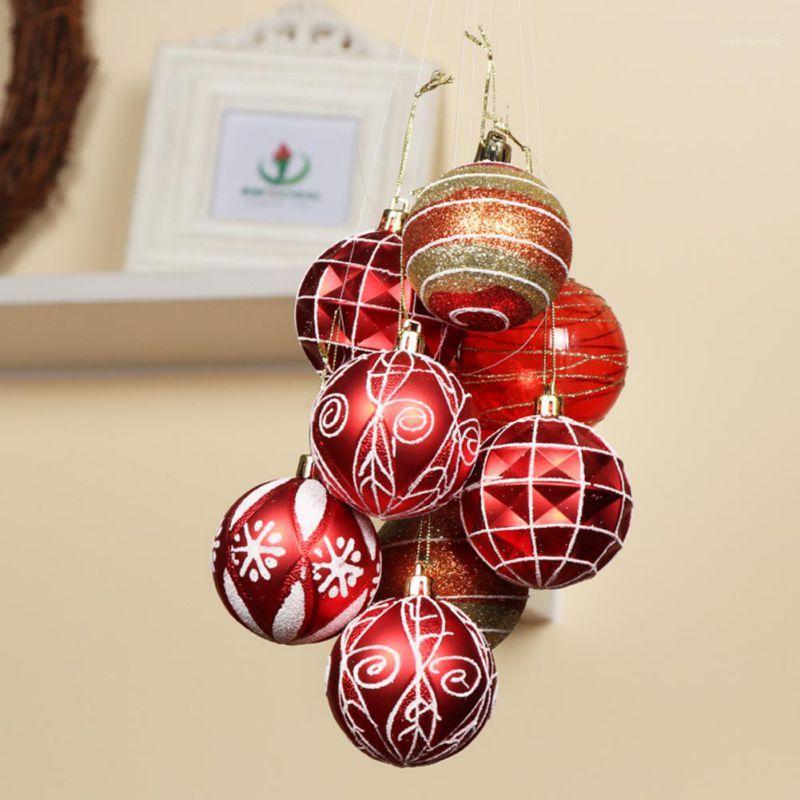 

24 Pcs Christmas Ball Shine Ball Painted Package Christmas Ornament Tree Decoration1
