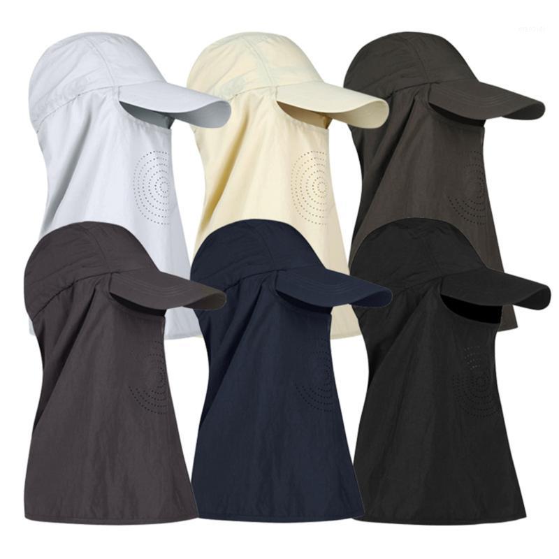 

Solid Color Fishing Hat Fashion Unisex Sunshade Riding Sunscreen Duck Tongue Neck Hat Hiking Sports Mask1, Black