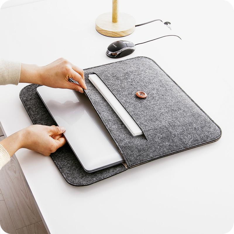 

Felt Laptop Storage Bag 12 Inch 14 Inch 15 Travel Rangement Tablet Cable Organizer Bag