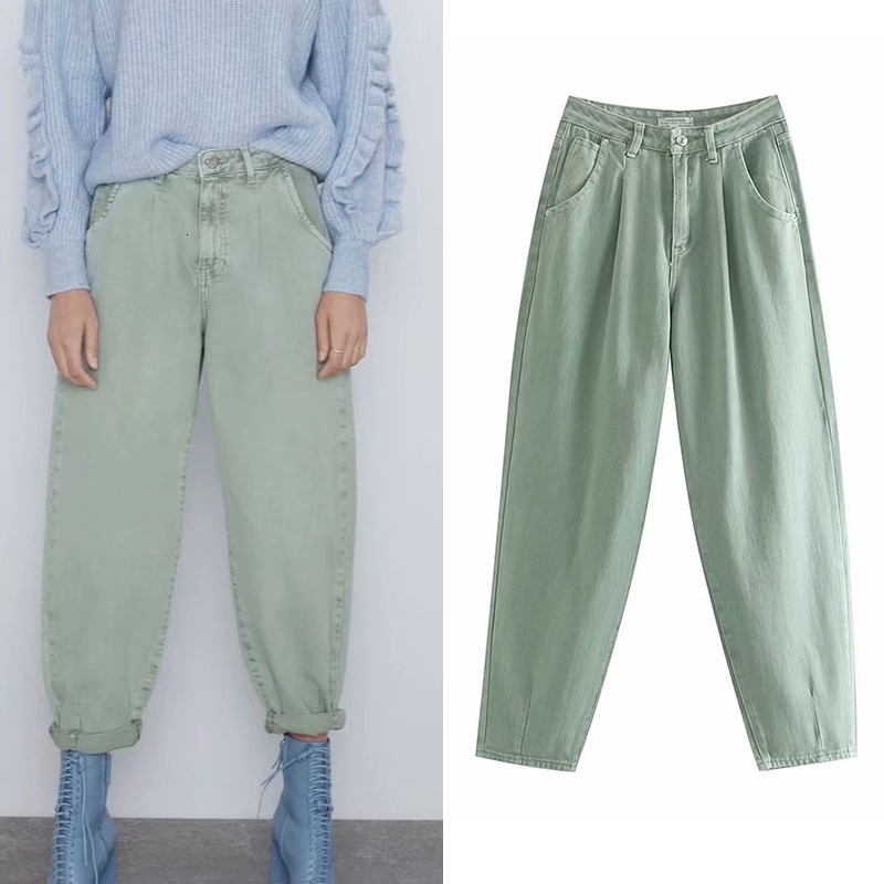 

2021 New Quality Spring Winter Jeans High Waist Causal Women Solid Female Fashion Zipper Fly Pants Trousers Npkz