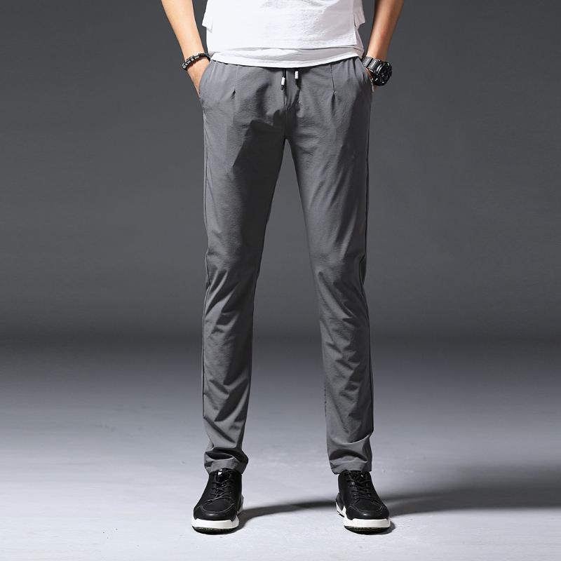 

Vogue Jogger Men Newly Style Fashion Solid Casual Straight Drawstring Tactical Pants Long Trousers, Black
