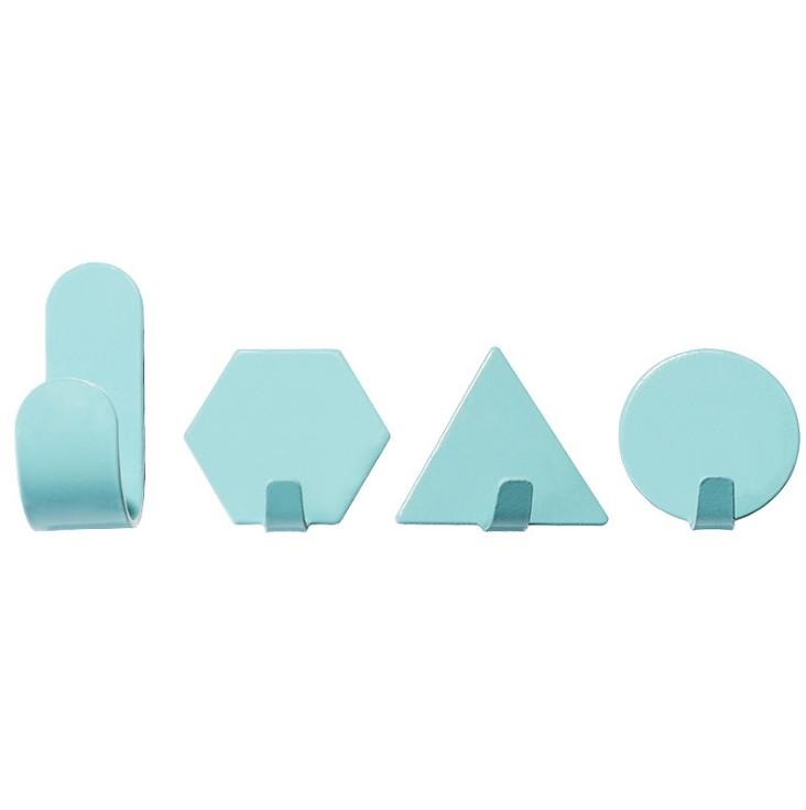 

Geometry Shape Wall Hooks Self Adhesive for Kitchen Bathroom No Nailed