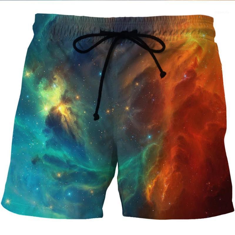

Man's Beach Shorts Quick Dry Sports Short Pant Galaxy Nebula 3D Print Thin Loose Gym Running Short Swimsuit Male Surf Boardshort1