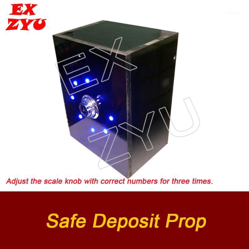 

EXZYU Safe Deposit Prop Real Life Escape Room Turn The Scale Knob in Correct Numbers for Three Times to Open for Various Themes1