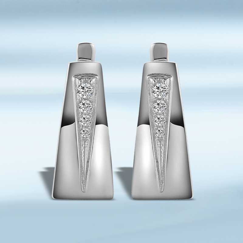 

925 Sterling Silver Clip Eearrings Cubic Zircon Party Gift Mothder's Day Gift Fashion Fine Jewelry