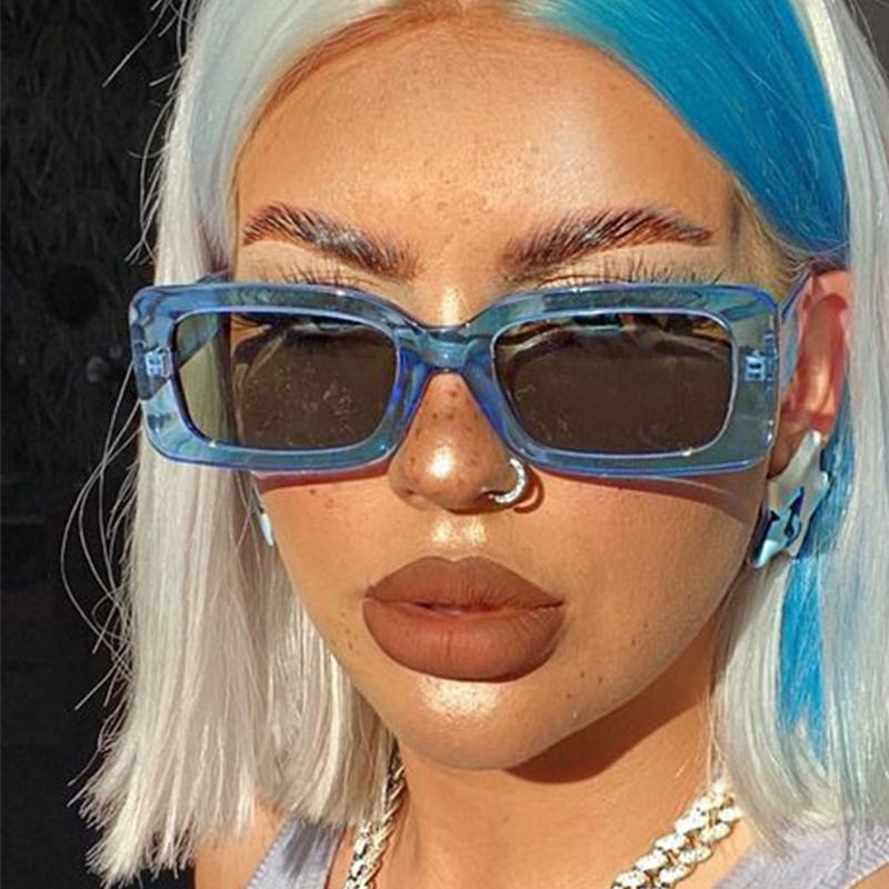

Sunglasses Fashion Vintage Square Small Frame Women 2021 Design Retro Goggles Rectangle Gradient Sun Glasses