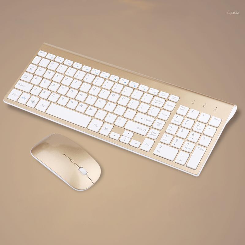 

2.4GHz Wireless Keyboard and Mouse Set PC Mouse 1200DPI Slim Keyboard and Combo for Desktop Computer Laptop Smart TV1