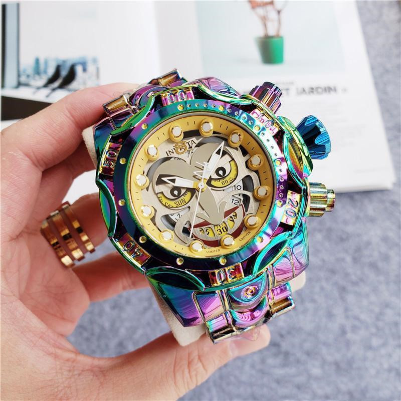 

Hot INVICTA Sports Casual Calendar Men's Quartz Watch DZ7333 Clown Special Edition Steel Band Large Dial