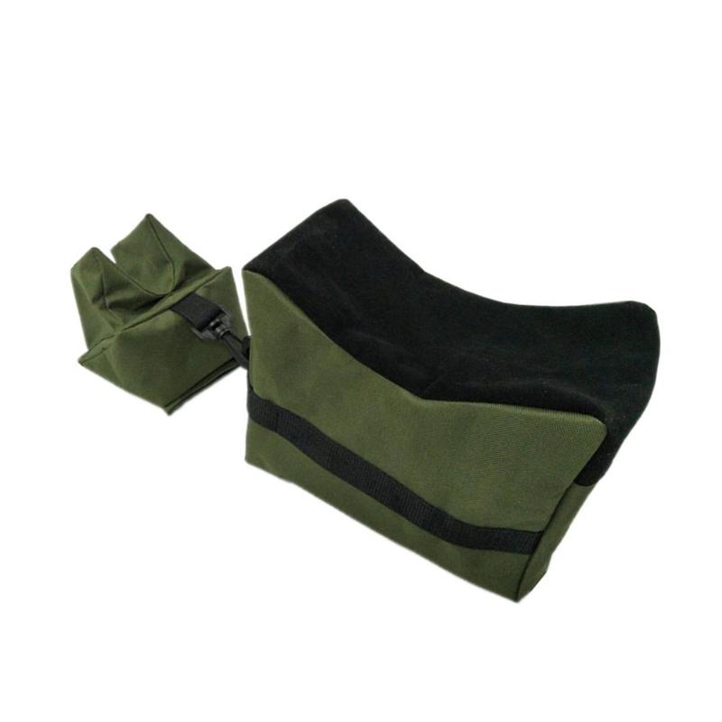 

Front+ Rear Bag Rifle Sandbags without Sand Sniper Target Stand (Green, As pic