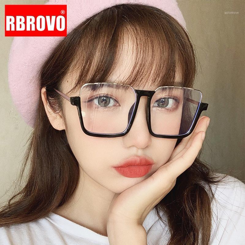 

RBROVO Oversized Glasses Women Vintage Glasses Frame for Women/Men Brand Eyeglasses Women Half Frame Gafas De Lectura Hombre1