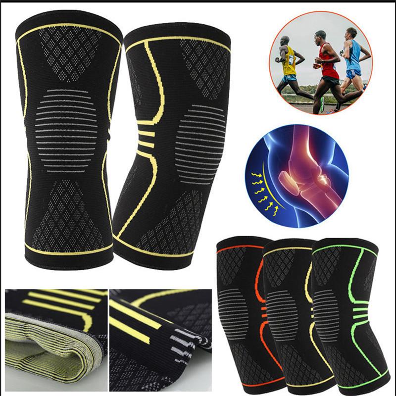 

1PC Knee Support Knee Pads Brace Protector Gym Weight Lifting Wraps Bandage Straps Guard Compression Brace Suppor, Yellow