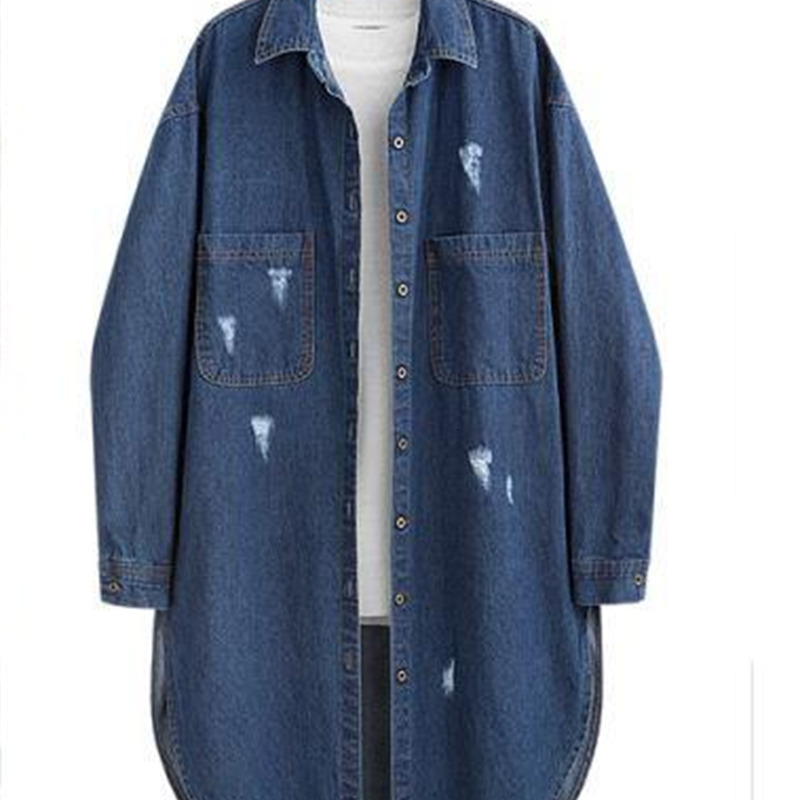 

2021 New woman average length long sleeve denim jacket n004 # 2GMW, Royal blue.