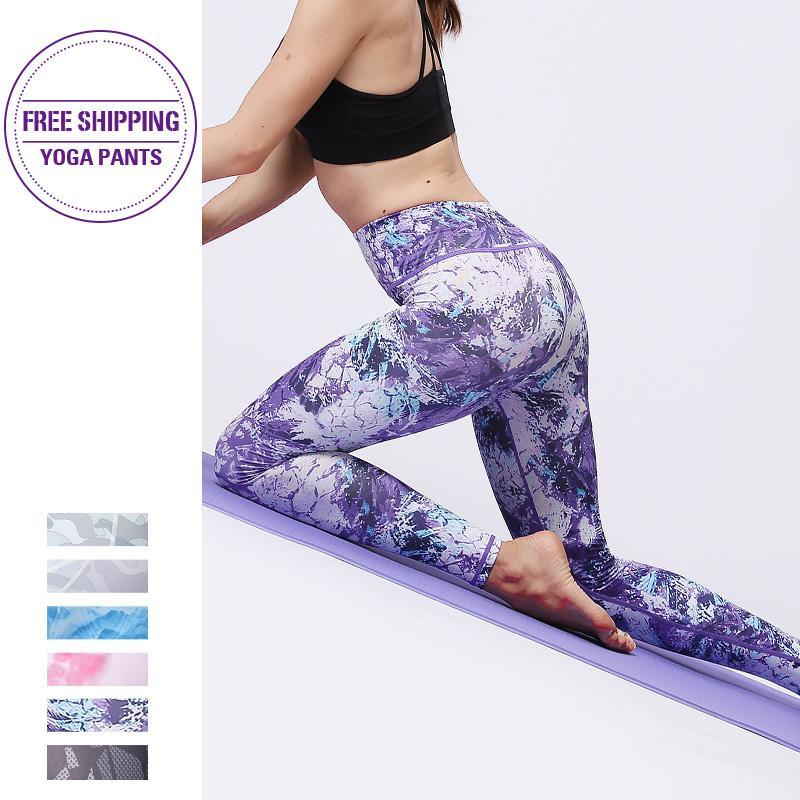 

Leggings Gym Women Fitness Yoga Pants Sweet Flower Sport Training High Waist Print Strapy Tights Running Jogging Tummy Control1, Hk215