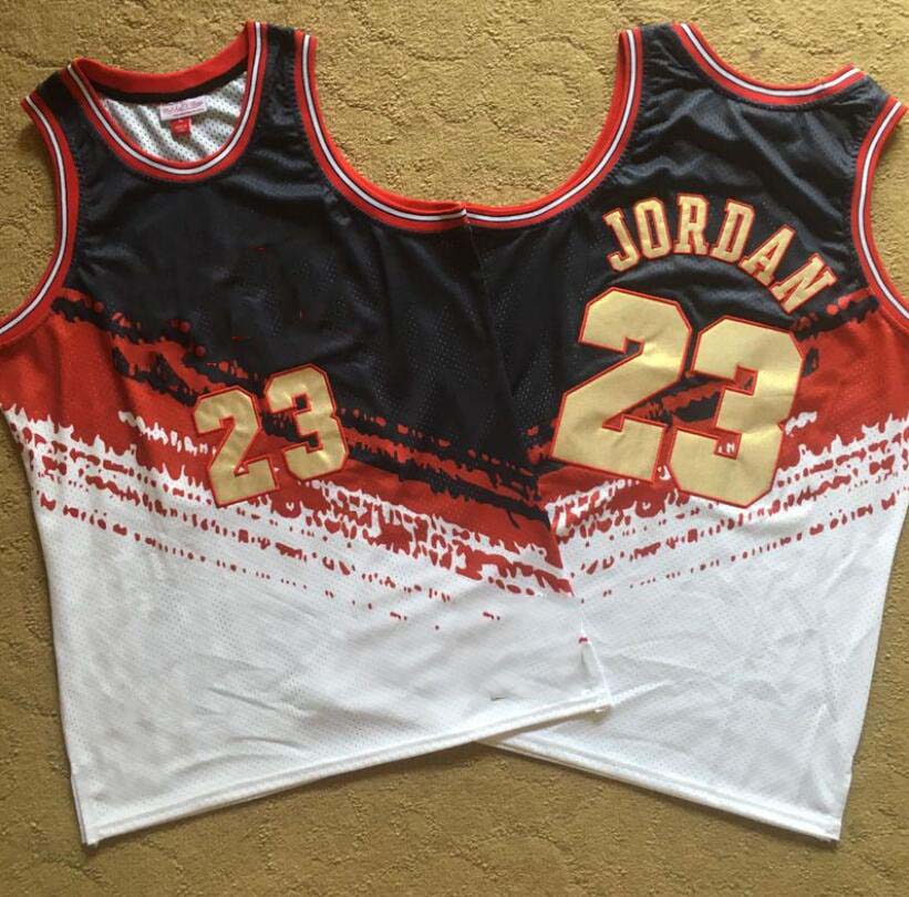 

basketball jersey Chicago Bulls Michael Commemorative edition features high-quality fabric jerseys, Black;red